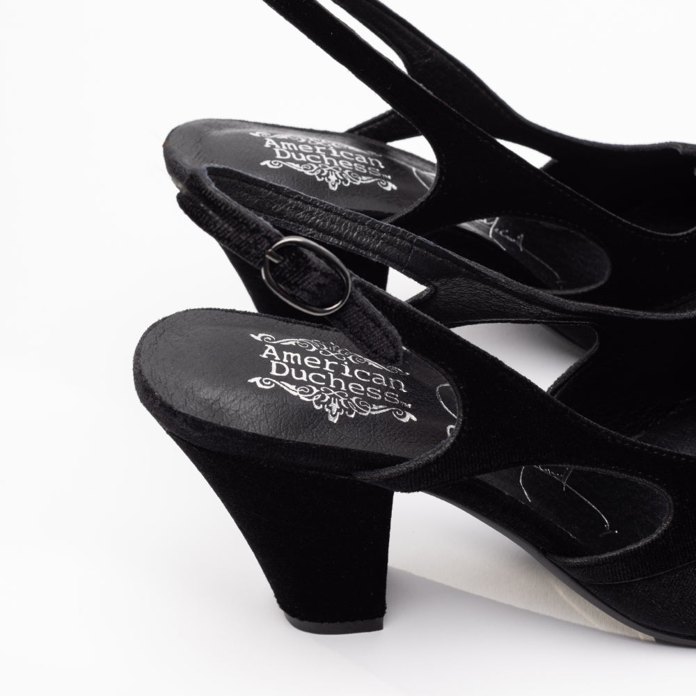 Kathryn Vintage Slingbacks (Dark Shadow)
