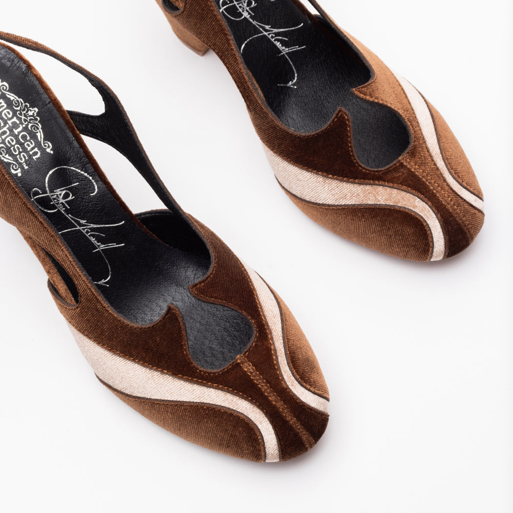 Kathryn Vintage Slingbacks (Hazelnut Wand)