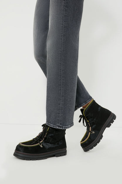 Black Shearling Lined Incredible Pony Boots