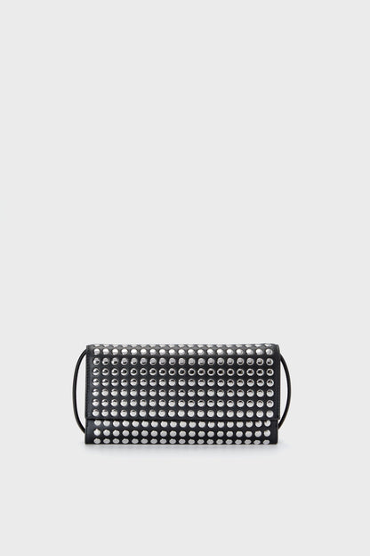 Black Silver Studded Charlee Clutch