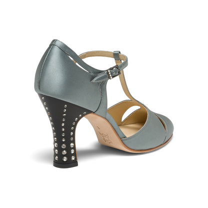 Marigold Rhinestone 1920s Pumps (Sea Green)