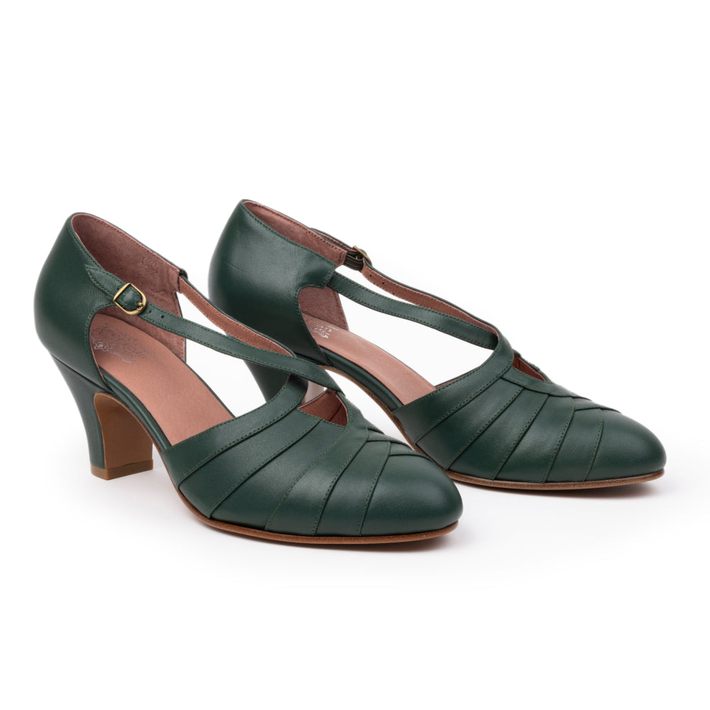 Melrose Vintage Pumps (Evergreen)