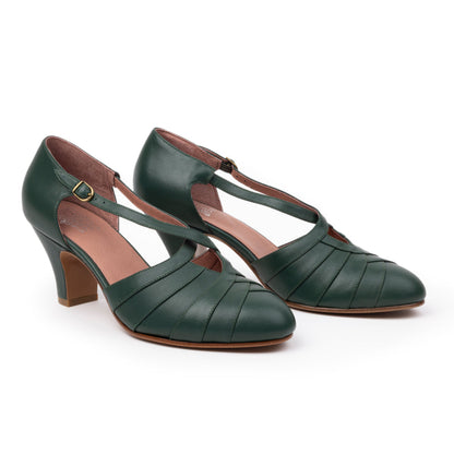 Melrose Vintage Pumps (Evergreen)