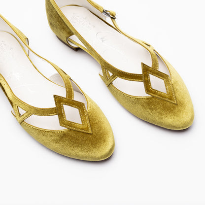 Mildred Vintage Flats (Liqueur Green)