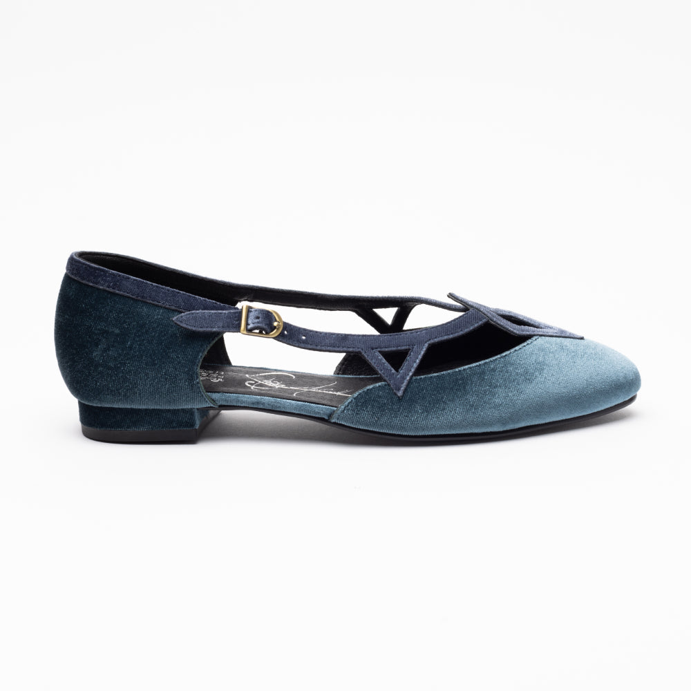 Mildred Vintage Flats (Twilight Blue)