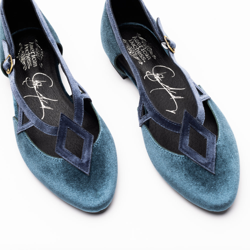 Mildred Vintage Flats (Twilight Blue)