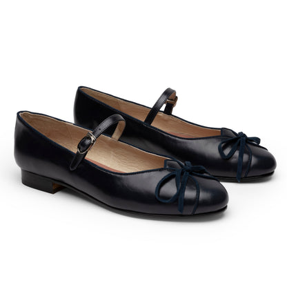 Claud Vintage Flats Wide (Navy)