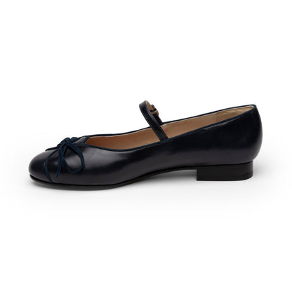 Claud Vintage Flats Wide (Navy)