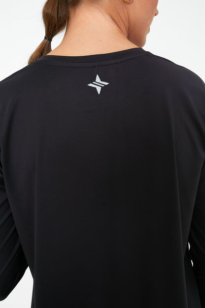 Black Long Sleeve Performance Jersey Ryan Boyfriend Tee