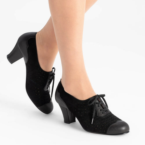 Rita Vintage Oxfords Wide (Black)