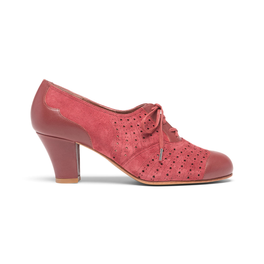 Rita Vintage Oxfords Wide (Garnet Red)