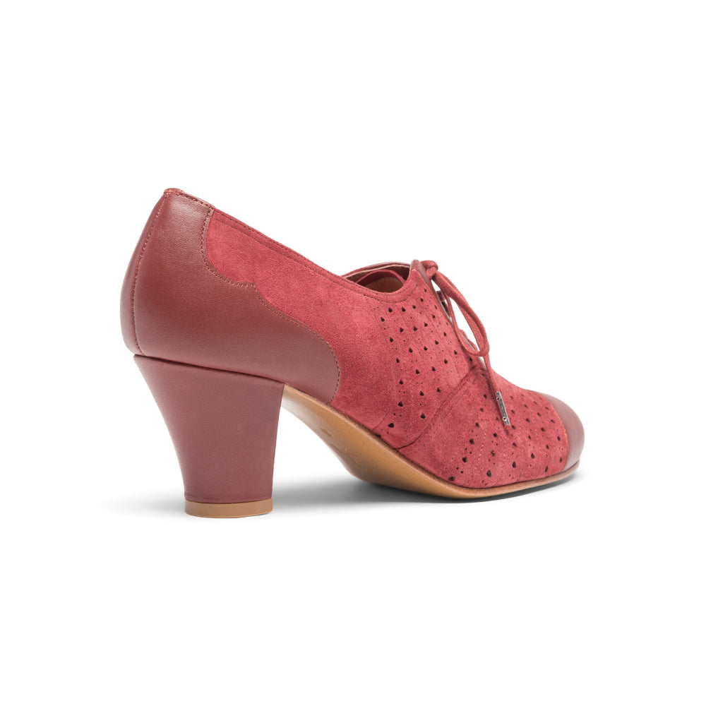 Rita Vintage Oxfords Wide (Garnet Red)
