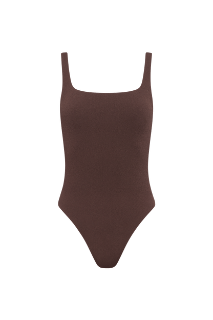 Square Neck One Piece | Crispy Espresso