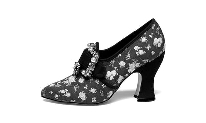 Adelaide Latchet Shoes (Charcoal/Pink)