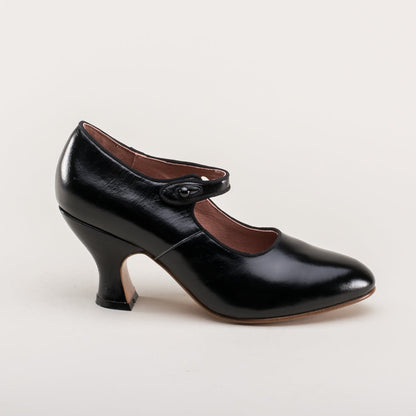 Anna May 1920s Mary Jane High Heels (Black)