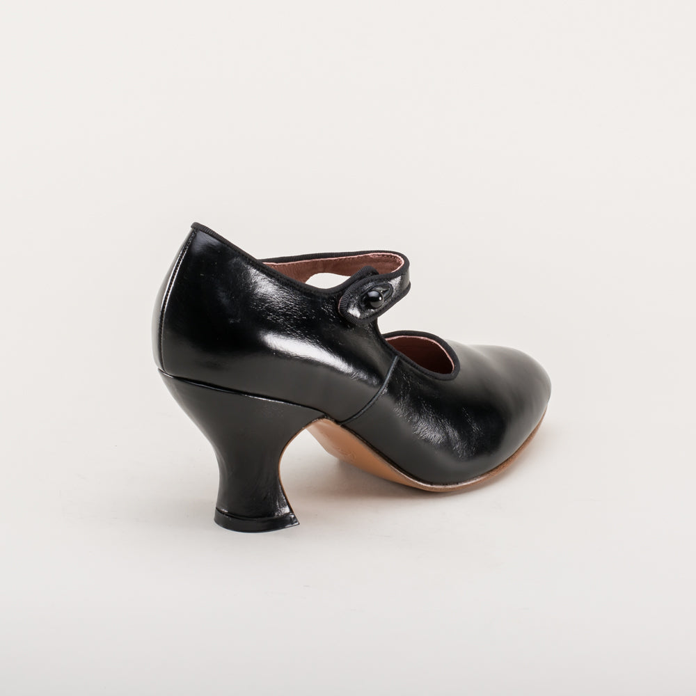 Anna May 1920s Mary Jane High Heels (Black)