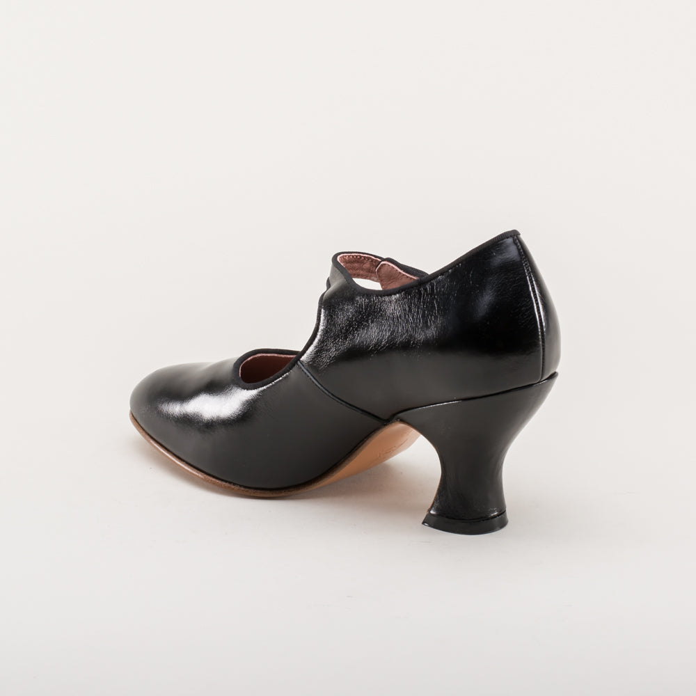 Anna May 1920s Mary Jane High Heels (Black)