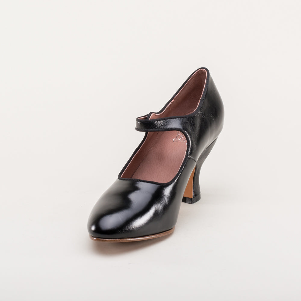 Anna May 1920s Mary Jane High Heels (Black)