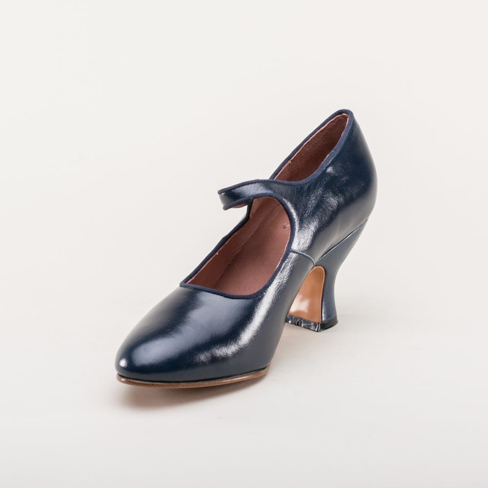 Anna May 1920s Mary Jane High Heels (Navy)