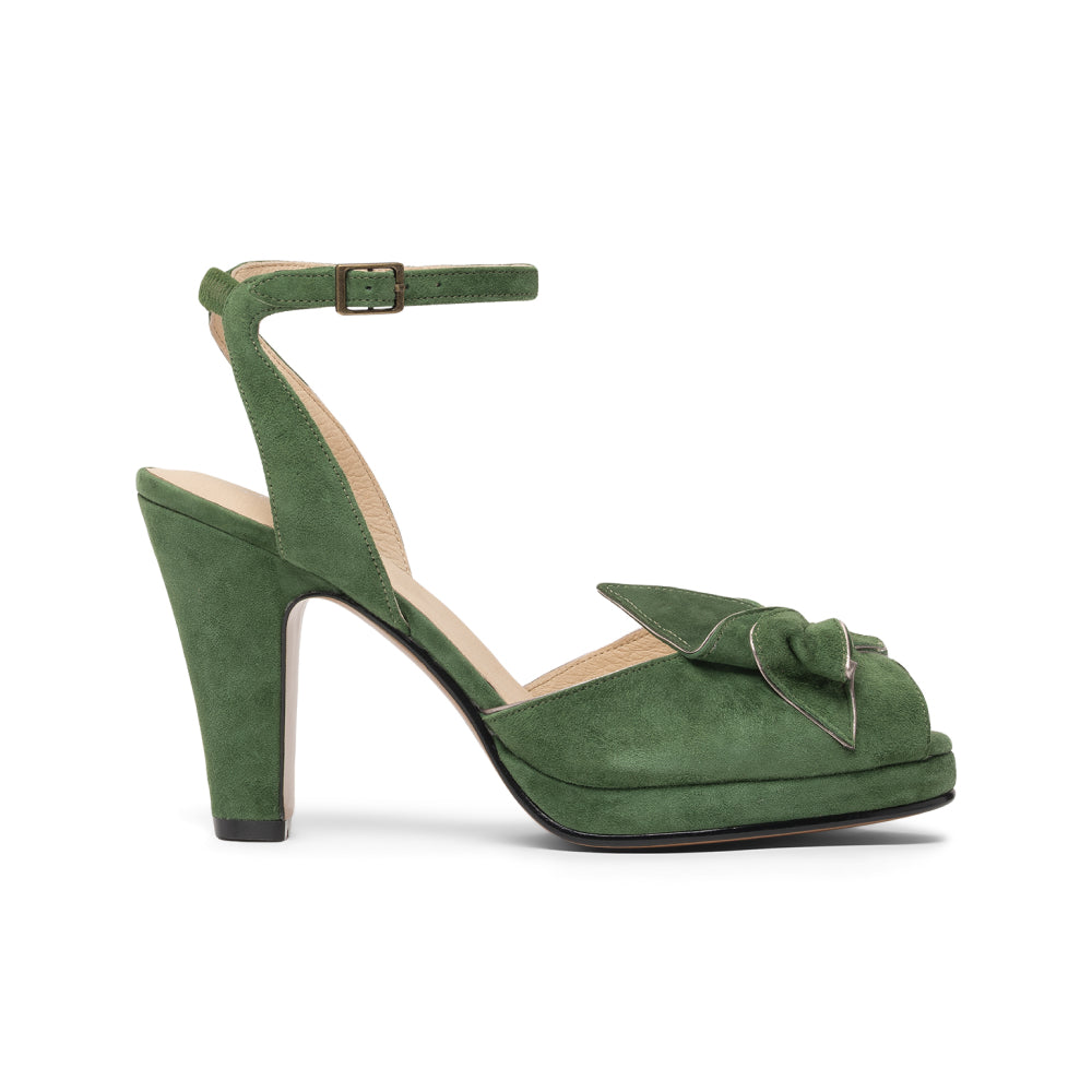Ava Vintage Platforms (Leaf Green)