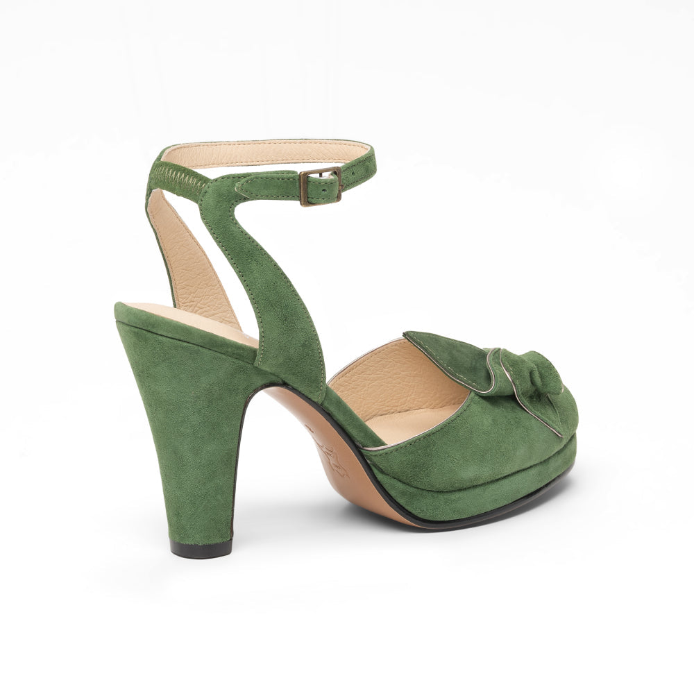 Ava Vintage Platforms (Leaf Green)