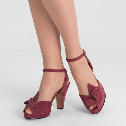 Ava Vintage Platforms (Plum)