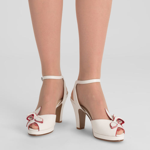 Ava Vintage Platforms (Soft White)