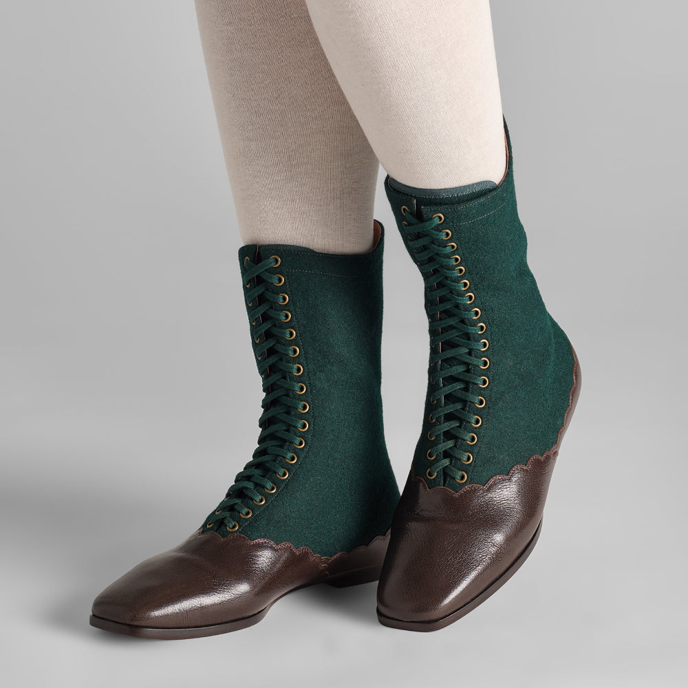 PRE-ORDER Balmoral Boots (Espresso/Evergreen)