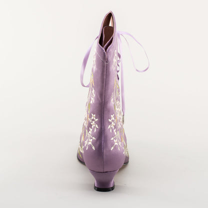 Flora Women's Embroidered Boots (Lavender)