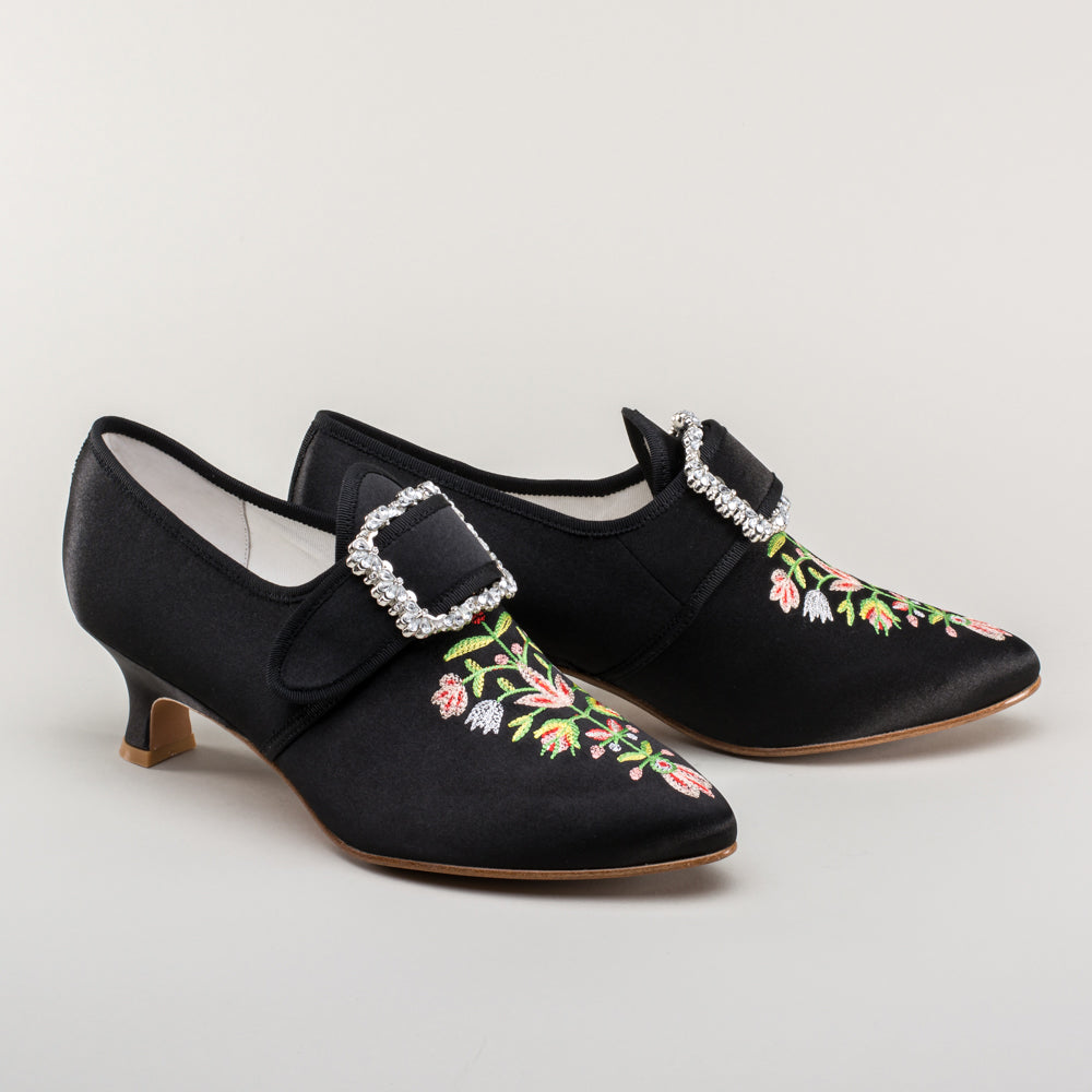 Primrose 18th Century Shoes (Black)