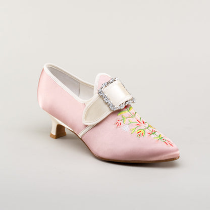 Primrose 18th Century Shoes (Pink/Ivory)