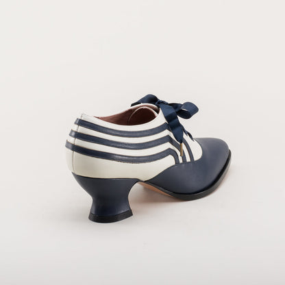 Bernadette Edwardian Oxfords (Navy/Ivory)