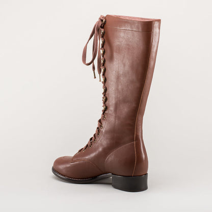 Bessie Vintage Aviator Boots (Tan)