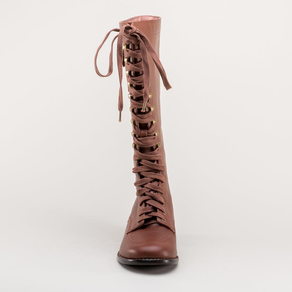 Bessie Vintage Aviator Boots (Tan)