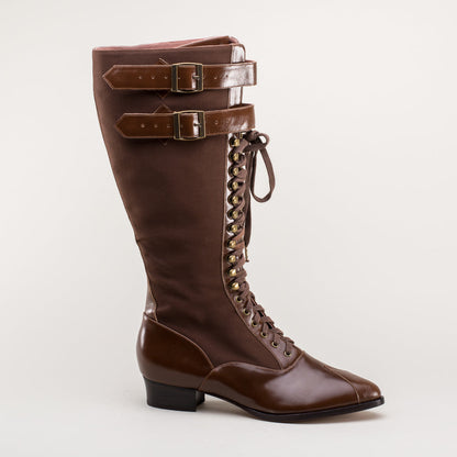 Cambridge Edwardian Bicycle Boots (Brown/Brown)