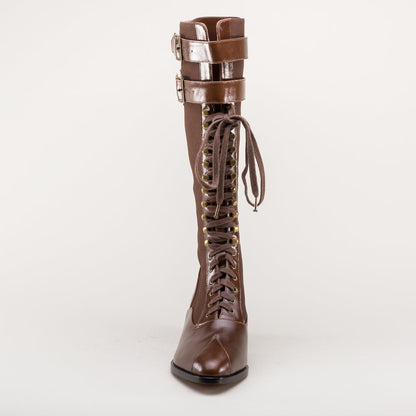 Cambridge Edwardian Bicycle Boots (Brown/Brown)
