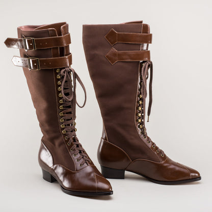 Cambridge Edwardian Bicycle Boots (Brown/Brown)