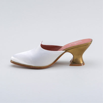 Charlotte 18th Century Mules (Ivory)