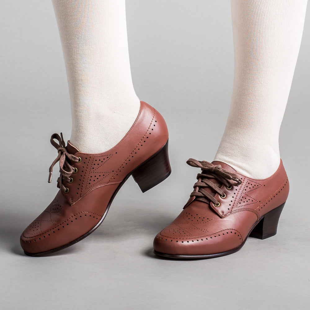 Claire 1940's Oxfords Wide (Brown)