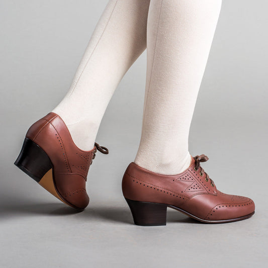 Claire 1940's Oxfords Wide (Brown)