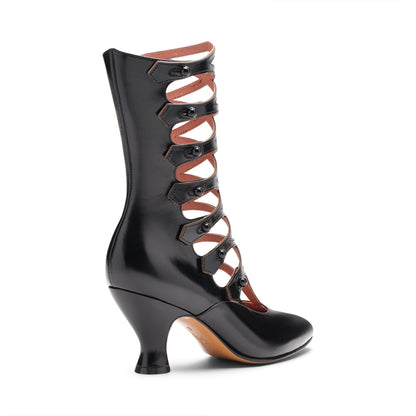 Cleo Edwardian Boots Wide (Black)