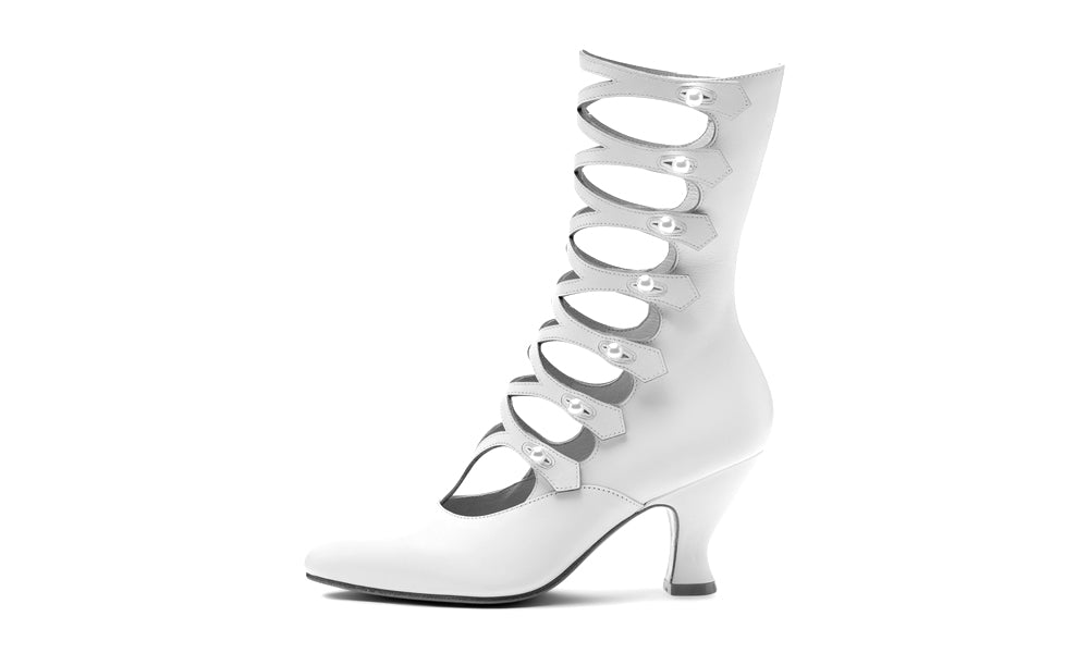 Cleo Edwardian Boots (Ivory)