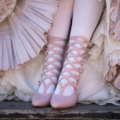 Cleo Edwardian Boots Wide (Ivory)