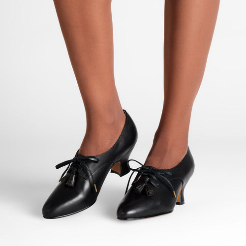 PRE-ORDER Cordelia Edwardian Oxfords Wide (Black)