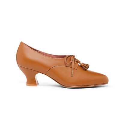 PRE-ORDER Cordelia Edwardian Oxfords (Caramel)