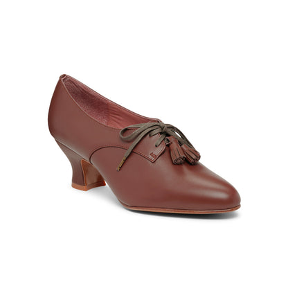PRE-ORDER Cordelia Edwardian Oxfords (Chestnut)