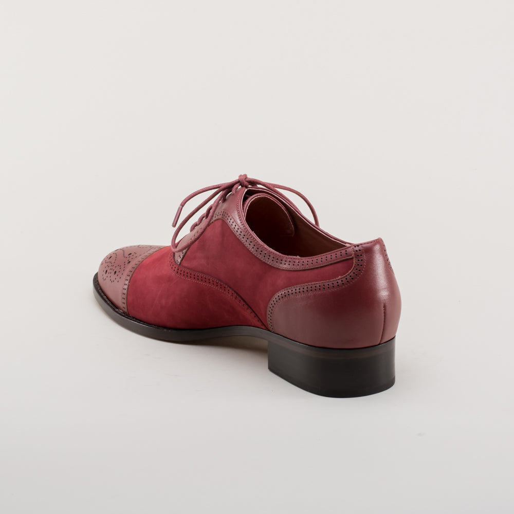 Dandy Men's Vintage Cap Toe Oxfords (Oxblood)