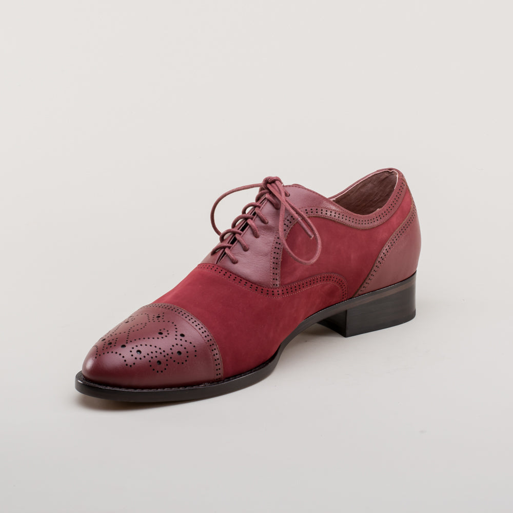 Dandy Men's Vintage Cap Toe Oxfords (Oxblood)