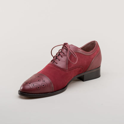 Dandy Men's Vintage Cap Toe Oxfords (Oxblood)
