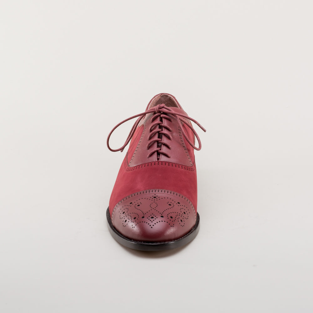 Dandy Men's Vintage Cap Toe Oxfords (Oxblood)